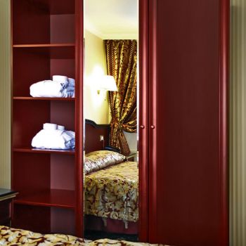 Photo of sliding wardrobe from series of furniture for hotels Raffaella
