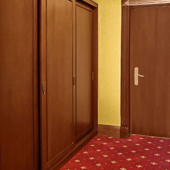 Photo of a sliding wardrobe from series of furniture for hotels;Voyage