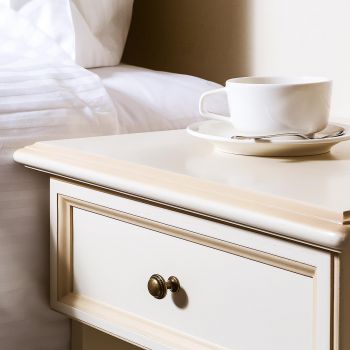 Photo of bedside table &mdash; from series of hotel furniture Voyage