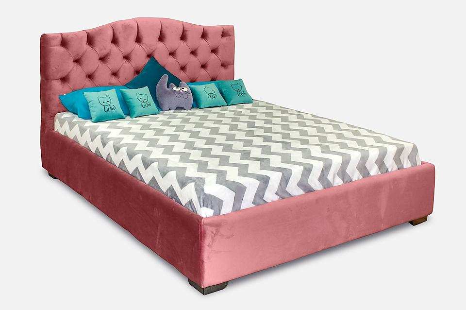 Soft bed with lifting mechanism Barbara with high soft back &mdash; bedroom furniture Art-NIKO