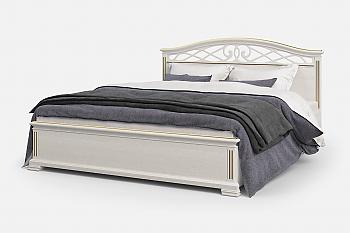 Photo of double bed Victoria with lifting mechanism &mdash; tinting &mdash; white enamel